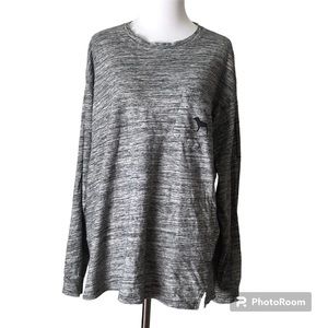 PINK Victorias Secret Long Sleeve Gray Shirt Size Medium